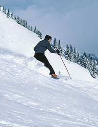 Skiing Athletic Stance Terrain Carve